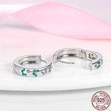 Ladybug Earrings Geometric Design 925 Silver