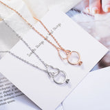 925 Silver Heart Ring Necklace Set Wedding Jewelry