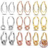 925 Silver Rose Sun Moon Star Earrings Women Gift