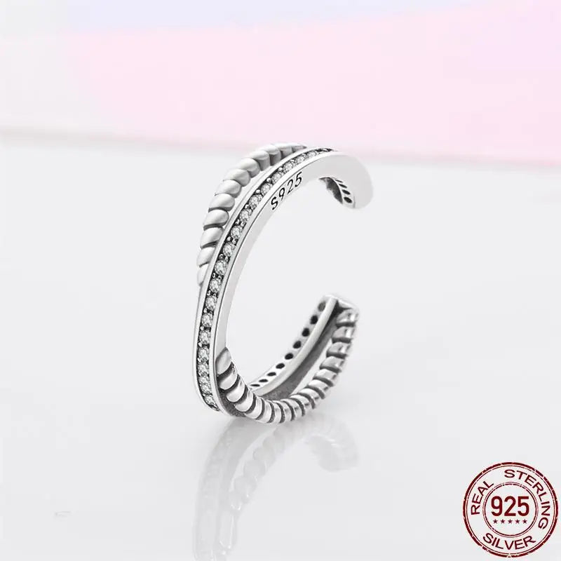 925 Silver Heptagram Ear Clip Earrings Women Birthday Gift