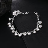 925 Silver Small Bell Beads Bracelet For Women