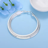 925 Silver Snake Chain 10mm Bracelet For Men Women