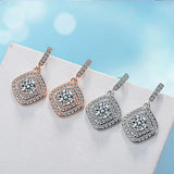 925 Silver Zircon Dangle Earrings Women