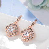 925 Silver Zircon Dangle Earrings Women