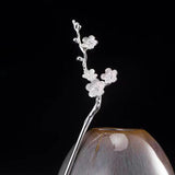 925 Thai Silver Plum Blossom Hair Jewelry Vintage Hanfu Accessories