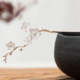 925 Thai Silver Plum Blossom Hair Jewelry Vintage Hanfu Accessories