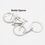 Bicycle Key Chain and Bottle Opener, Zinc Alloy Material