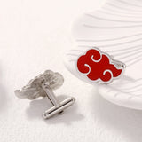 Red Cloud Cufflinks Men's Metal Cuff Links Gemelos