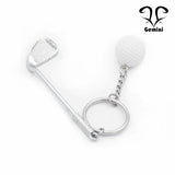 Golf Key Chain for Men Bag Car Pendant Keyrings Boys Sports Key Rings Trinket
