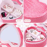 Heart-shaped Jewelry Box Double-layer Organizer