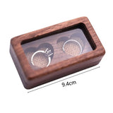 Heart Shape Wooden Wedding Ring Earrings Storage Box