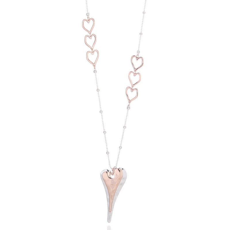 Heart Necklace Suspension Pendant Vintage Collares Jewelry for Women