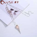 Heart Necklace Suspension Pendant Vintage Collares Jewelry for Women