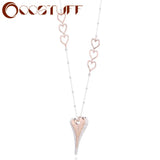 Heart Necklace Suspension Pendant Vintage Collares Jewelry for Women