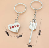 Love Arrow Couples Keychains Men Women Bag Pendant Trinket
