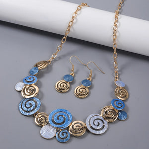 Green Layered Round Necklace for Women, Summer Jewelry