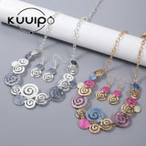 Green Layered Round Necklace for Women, Summer Jewelry
