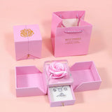 Rose Necklace Gift Box - Plastic Pendant Organizer