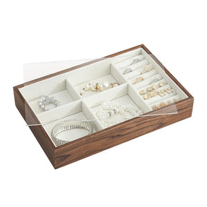 Wooden Jewelry Box for Earrings Bracelet Organizer