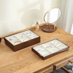 Wooden Jewelry Box for Earrings Bracelet Organizer