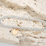 Enamel Heart Bracelet S925 Sterling Silver Jewelry for Girlfriend