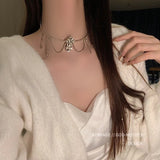 Crystal Tassel Choker Necklace