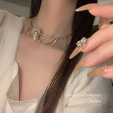 Crystal Tassel Choker Necklace