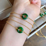 Hetian Chalcedony Adjustable Bracelet Retro Unique Ancient Craftsmanship Female