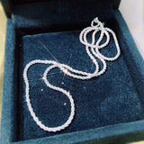 S925 Silver Sparkling Chain Bare Chain Necklace