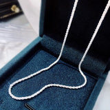 S925 Silver Sparkling Chain Bare Chain Necklace