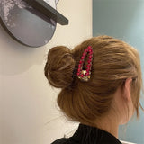 Zircon Hairpin Flash Diamond Love Light Duck Mouth Clip