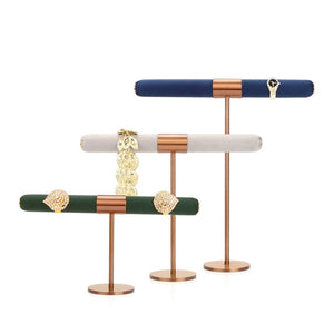 Metal T-Shaped Ring Storage Jewelry Display Rack