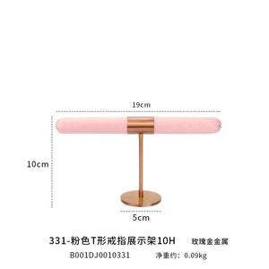 Metal T-Shaped Ring Storage Jewelry Display Rack