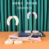 Moon-Shaped Metal Earring Display Stand