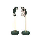 Moon-Shaped Metal Earring Display Stand