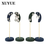 Moon-Shaped Metal Earring Display Stand