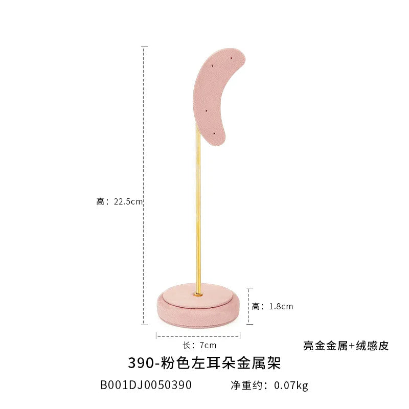 Moon-Shaped Metal Earring Display Stand