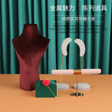 Moon-Shaped Metal Earring Display Stand