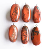 Natural Bloodstone Irregular Shape Pendants for Jewelry Making 12pcs/lot