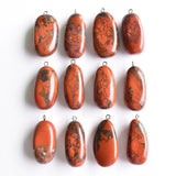 Natural Bloodstone Irregular Shape Pendants for Jewelry Making 12pcs/lot