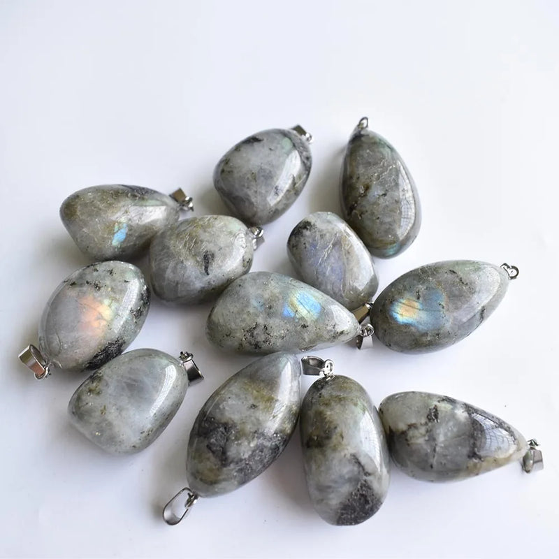 Natural ShimmerStone Irregular Shape Pendants for Jewelry Making 12pcs/lot