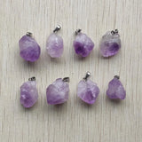 Amethyst Stone Pendants for Jewelry Making 20pcs/lot