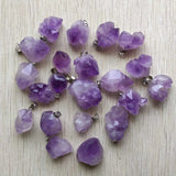 Amethyst Stone Pendants for Jewelry Making 20pcs/lot