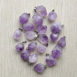 Amethyst Stone Pendants for Jewelry Making 20pcs/lot