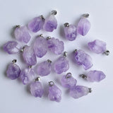 Natural Amethyst Irregular Shape Pendants for Jewelry Making 24pcs/lot