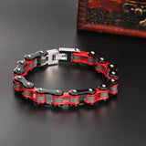 Red Bicycle Chain Punk Bracelet