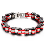 Red Bicycle Chain Bracelet Street Punk Jewelry