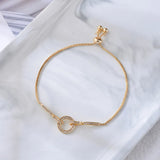 Zircon Crystal Bracelet for Girlfriends - Adjustable Pull Bracelet