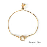 Zircon Crystal Bracelet for Girlfriends - Adjustable Pull Bracelet