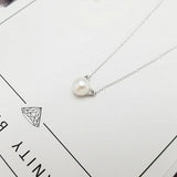 Sweet Pearl Pendant Necklace S925 Silver Jewelry